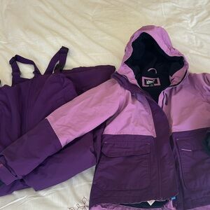 Lands' End Kids snow jacket and bibs  in Purple